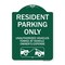 Signmission Parking Restriction Resident Parking Unauthorized Vehicles Towed at Owner Expense, GW-1824-23368 A-DES-GW-1824-23368 - alternate 1